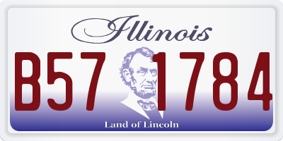 IL license plate B571784