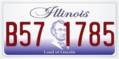 IL license plate B571785