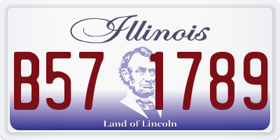 IL license plate B571789