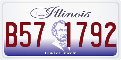 IL license plate B571792