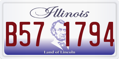 IL license plate B571794