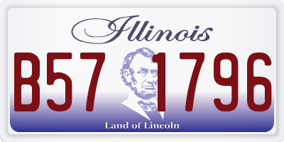 IL license plate B571796