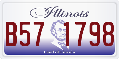 IL license plate B571798