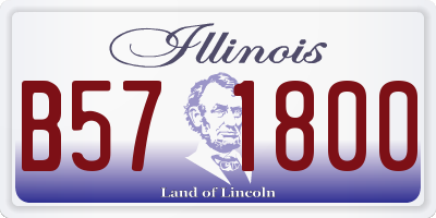 IL license plate B571800