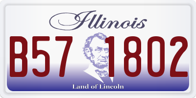 IL license plate B571802