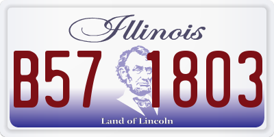 IL license plate B571803