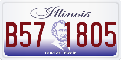 IL license plate B571805