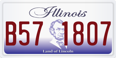 IL license plate B571807