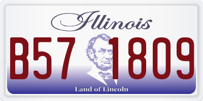IL license plate B571809