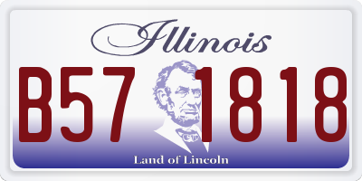 IL license plate B571818