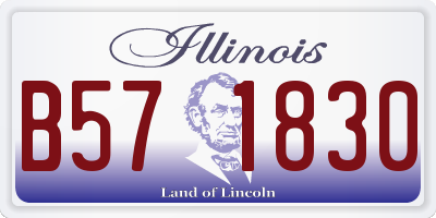 IL license plate B571830