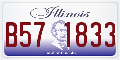 IL license plate B571833