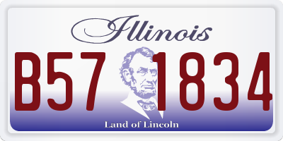IL license plate B571834