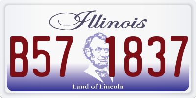 IL license plate B571837