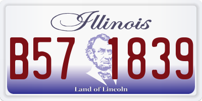 IL license plate B571839