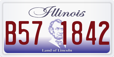 IL license plate B571842
