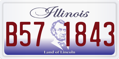 IL license plate B571843