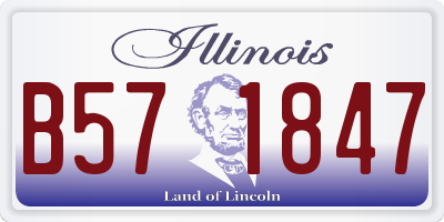 IL license plate B571847