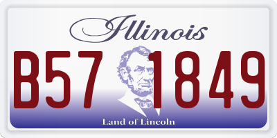 IL license plate B571849