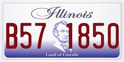 IL license plate B571850