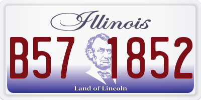 IL license plate B571852