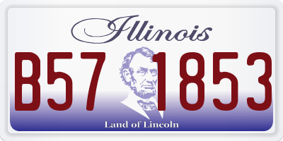 IL license plate B571853