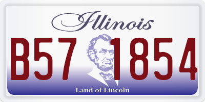 IL license plate B571854