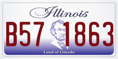 IL license plate B571863