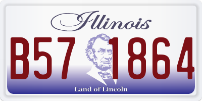 IL license plate B571864