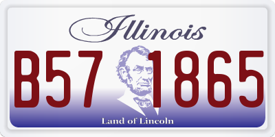 IL license plate B571865