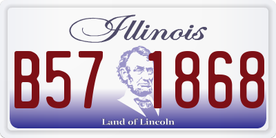 IL license plate B571868