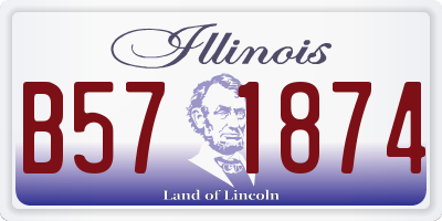 IL license plate B571874