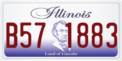 IL license plate B571883