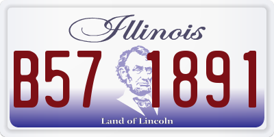 IL license plate B571891
