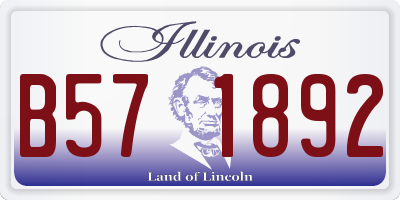 IL license plate B571892