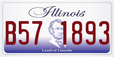 IL license plate B571893