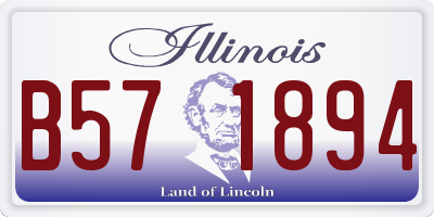 IL license plate B571894