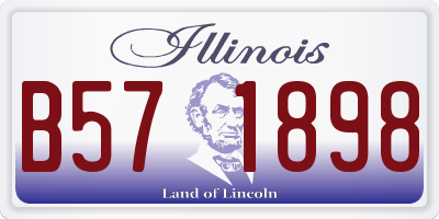 IL license plate B571898