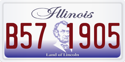 IL license plate B571905