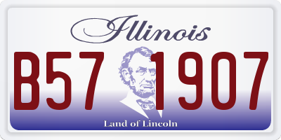 IL license plate B571907