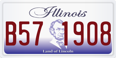 IL license plate B571908