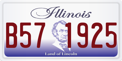 IL license plate B571925