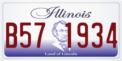 IL license plate B571934
