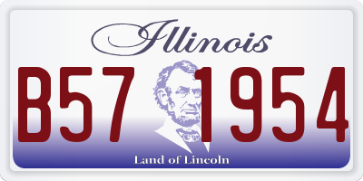IL license plate B571954
