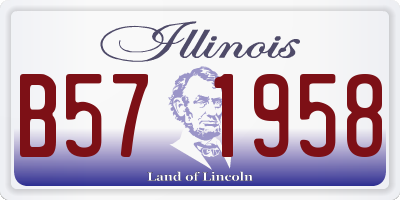 IL license plate B571958