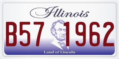 IL license plate B571962