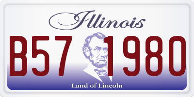 IL license plate B571980