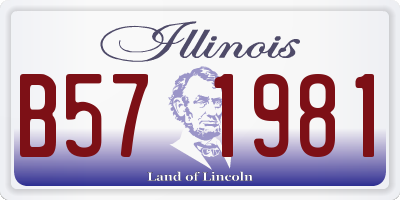 IL license plate B571981