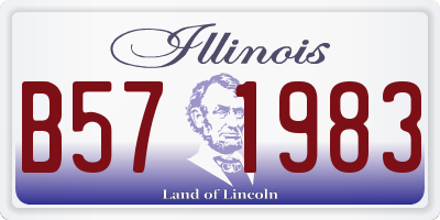 IL license plate B571983