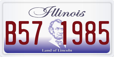 IL license plate B571985